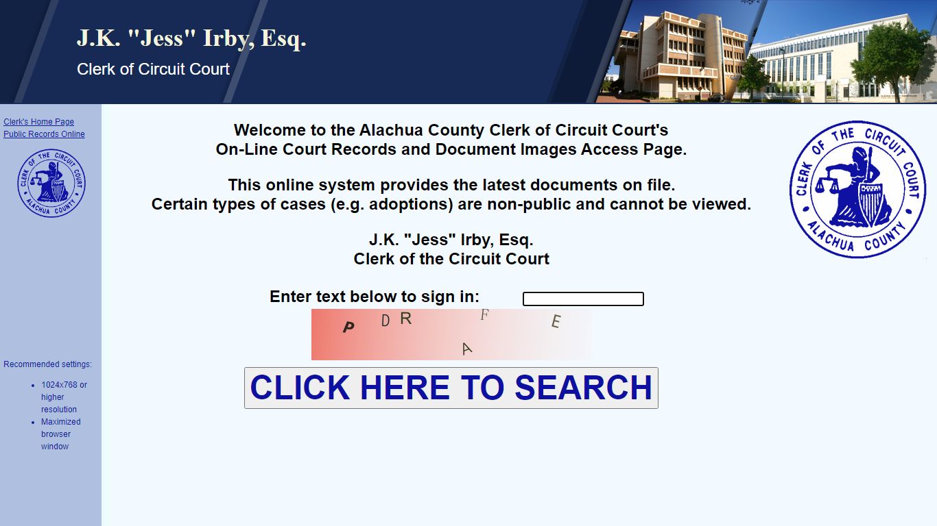 Court Records - Alachua County